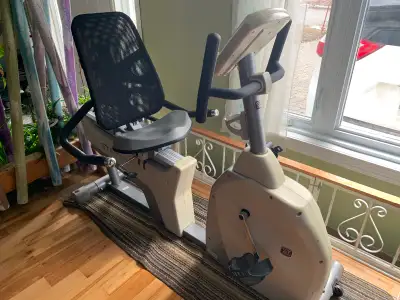 in good condition, with back support and two handles, seat adjustable. 100$