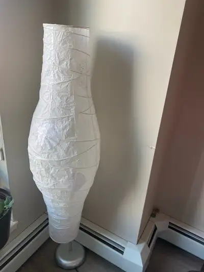 Tall Floor Lamp with Paper Shade – Minimalist Design, View more