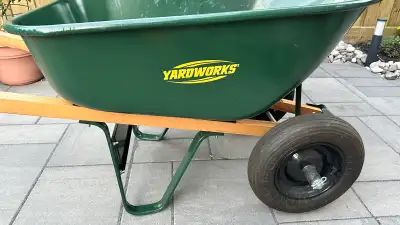 Wheelbarrow 5 cu ft steel tray, View more