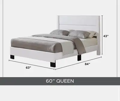 Queen Size Bed Frame + Mattress (Like New) – $200 Free Delivery, View more