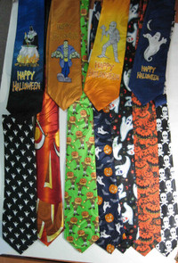 Halloween ties and  not just ghost, zombies and witches