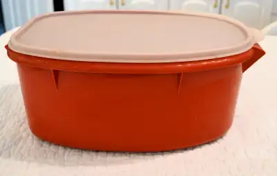 Vintage 70's TUPPERWARE: Blue,Paprika Red,Clear,Gold, View more