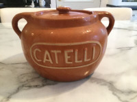 Classic Vintage Catelli Crock Pot  Circa 1920