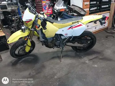 Parting out 2005 Suzuki DRZ 400 SM. Alberta plated and street legal. Excel Supermoto 17 inch wheels...