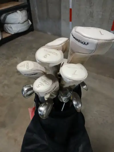 Full set of Adams Idea ladies golf clubs. Rarely used. Priced to sell. Will incude push cart.