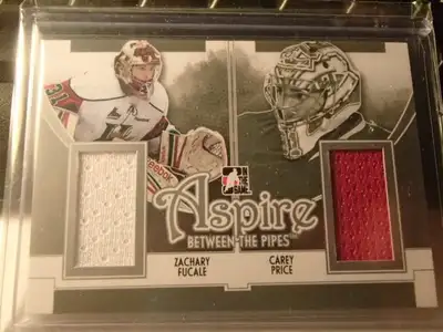 carte de hockey Zachary Fucale/Carey PriceAspire Jerseys Silver, View more