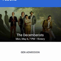 The Decemberists @History May 6