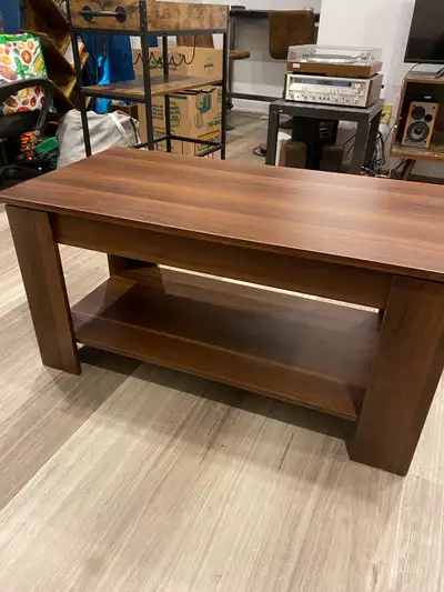Lift-Top Coffee Table (Walnut Finish) – Excellent Condition, View more