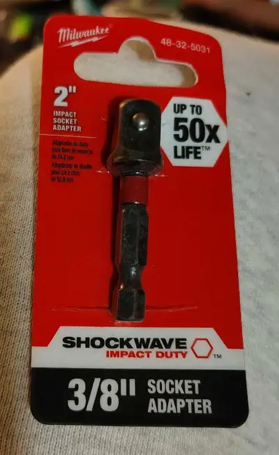 Milwaukee SHOCKWAVE Impact Duty 3/8 Inch Socket Adapter, View more