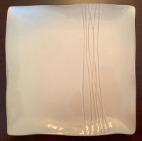 Square white serving plate