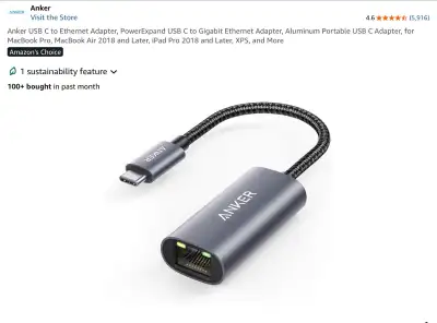 Anker USB C Ethernet Adapter, View more