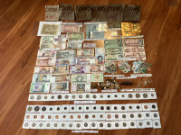 LOT OF BANK OF CANADA WORLD BILLS AND COIN CLEAROUT