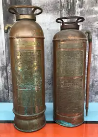 Vintage copper fire extinguishers $150 for both 