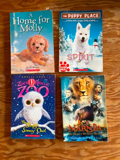 Assortment of children’s books for sale in good to like new condition. -A Home For Molly by Holly We...