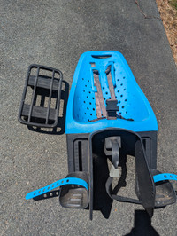 Blue Thule Yepp rear rack bike seat for kids