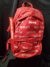 Supreme authentic 3M Reflective Red Backpack streetwear black 