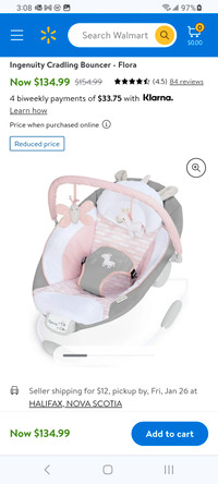 Ingenuity Soothing Baby Bouncer with Vibrating Infant Seat Flora