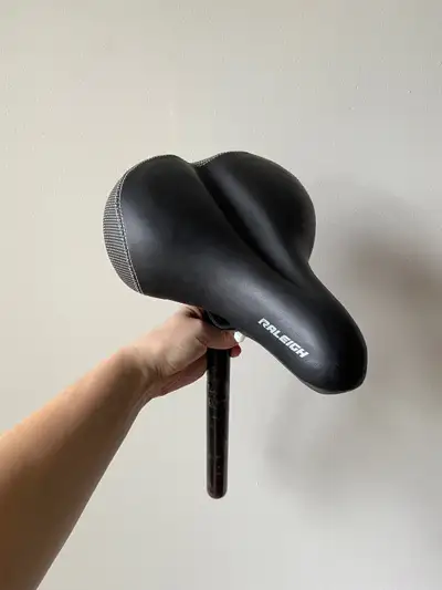 Raleigh High Visibility Bike Saddle with Memory Foam, View more