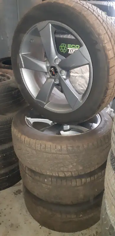 Set came off of 2014 A6, tires have only 3000km on it, 245-45-18 Continental Extreem Contact DWS06 P...