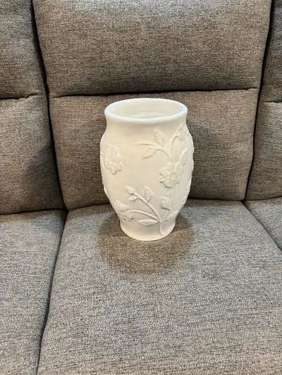 White Vase w/ Crackle Finish