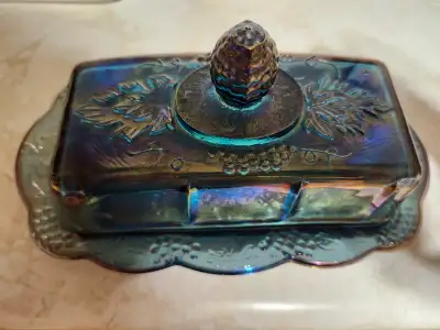 Blue vintage dish, View more