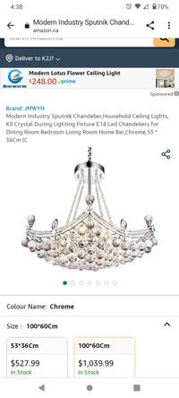 Crystal chandelier parts 