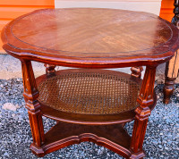 Solid wood 2 tier end table 40.00