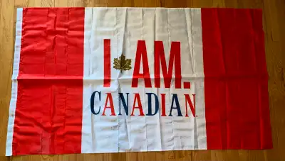 Molson I Am Canadian Beer Advertising Flag 3 Feet x 5 Feet, View more