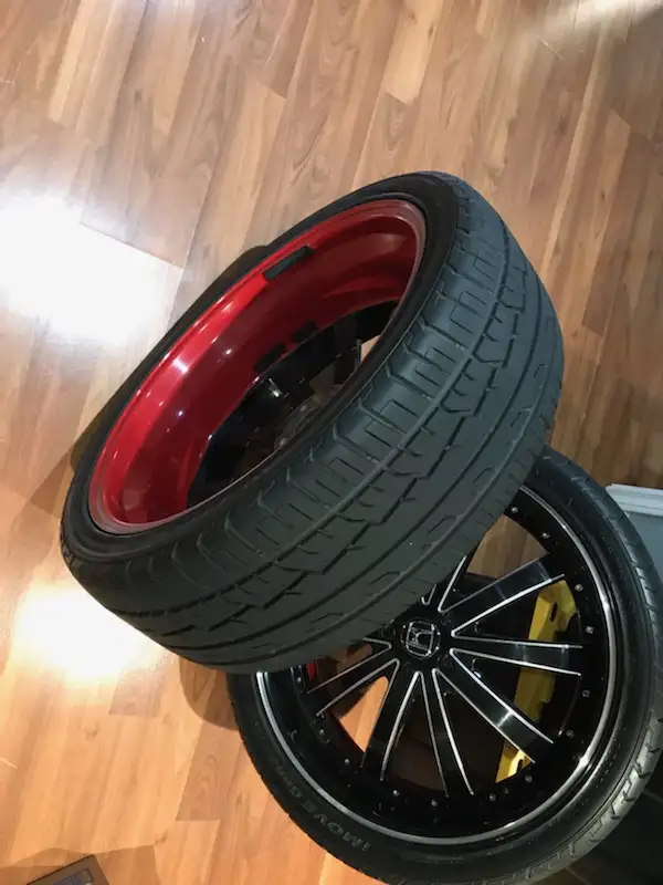 22" Red Sport Wheel 114.3x5 in Tires & Rims in Oshawa / Durham Region - Image 5