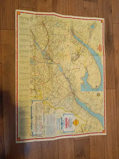 1933 Official road map province of Quebec , View more
