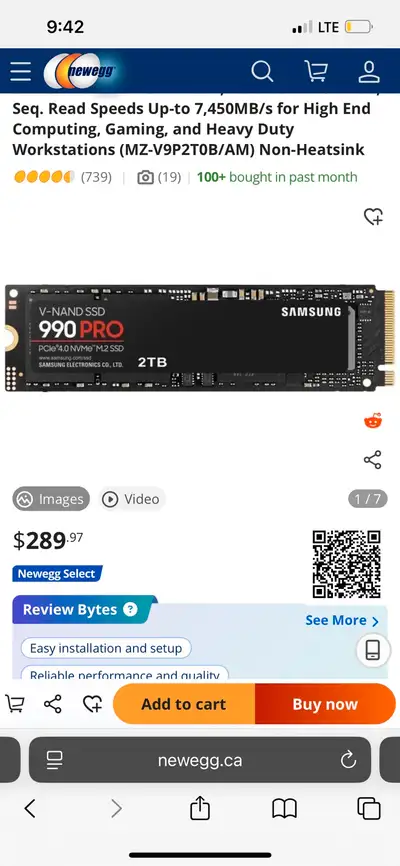 (Unopened) SAMSUNG 990 PRO 2TB SSD, View more