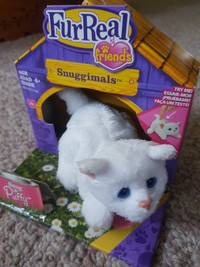 Mechanical "Wagging Tail" Snuggimal - White Cat