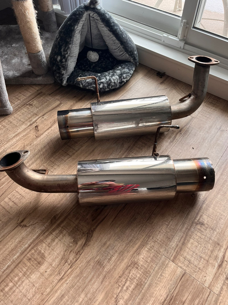 Stainless steel exhaust with burnt Tips Other Parts & Accessories