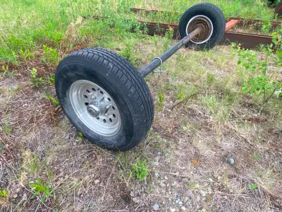3500 Lb trailer axle with tires and electric brakes. Serious buyers only please.