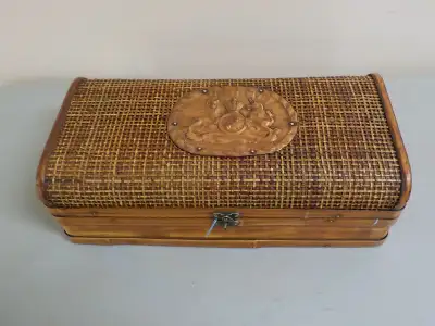 Wooden Box With Copper Logo, View more