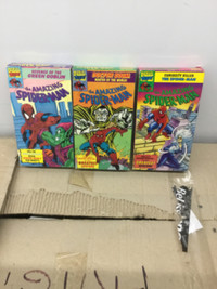 Vintage 1992 The Amazing Spider-man Lot of 3 VHS