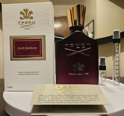 Creed Oud Zarian Decants Men & Women, 3ml, 5ml, 10ml, 30ml * Retails for $870 not inlcuding shipping...