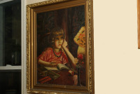 Framed oil painting / Peinture à l'huile