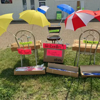 Clamp-on Umbrellas for Lawn Chair, Stroller, Wheelchair, Camping, View more