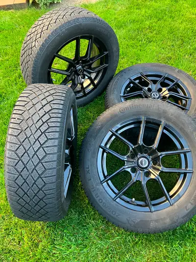 Pneu 205/60R16 T XL Continental Viking contact 7, roue alliage Carson. Bolt pattern 5x 114,3, commun...