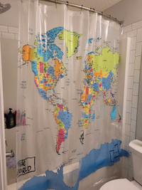 Map of the World Shower Curtain