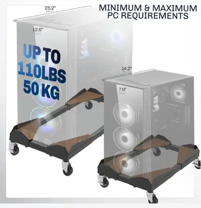 VIVO Premium Large CPU Cart - CART-PC03D, View more