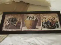 Printed Frame Art With Puppies For Kids