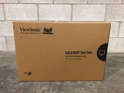 New ViewSonic 24" VA2409M IPS Monitor with HDMI & VGA, View more