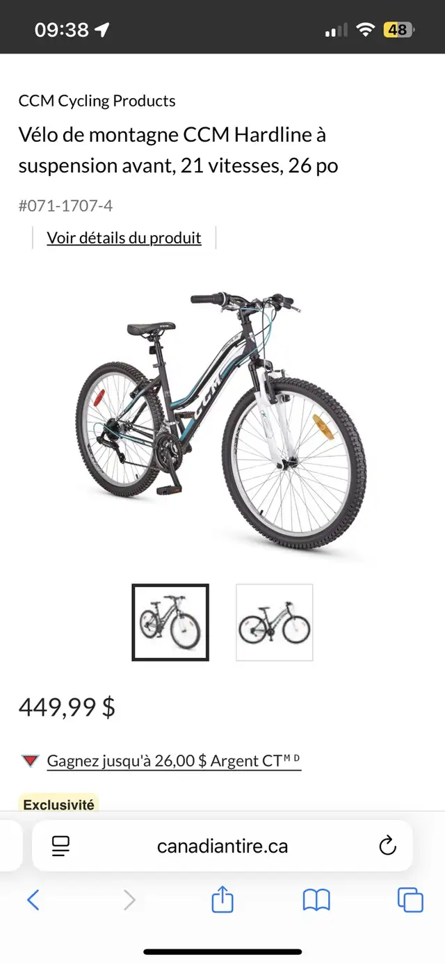 Vélo CCM Hardline 26 pour femme in Cruiser, Commuter & Hybrid in Laurentides - Image 4