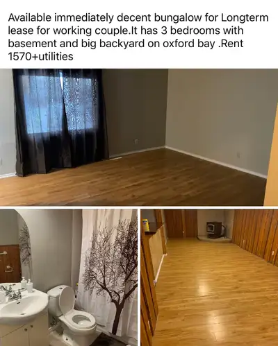With big backyard and very friendly neighbors on Oxford bay in Thompson mb.Available immediately.cal...