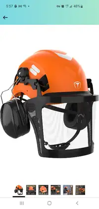 Forestry Safety Helmet Ear Muffs & Face Shield Visor 4 Chainsaw