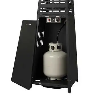 Tall Flame Patio Heater Black Modern Fireplace, Fire Pit in Heaters, Humidifiers & Dehumidifiers in Kitchener / Waterloo - Image 5