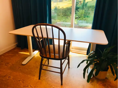 Electronically adjustable height desk, View more