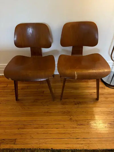 1950s Eames DCW chairs in Walnut - Herman Miller, View more